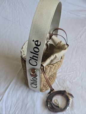 Inspired Chloé Woody Small Mifuko Basket Bag With Linen